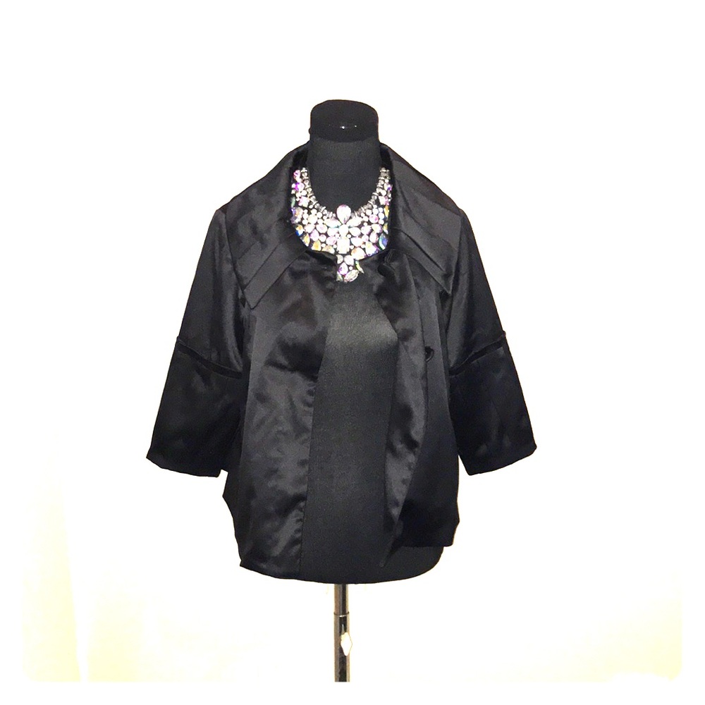 Satin crop jacket